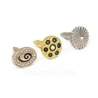 Witgouden manchetknopen met diamanten