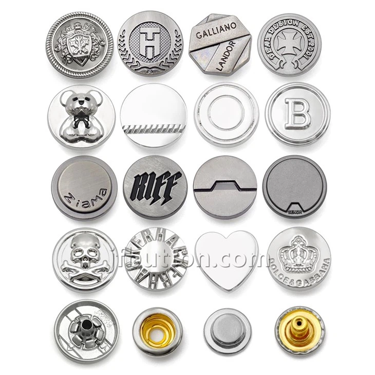 Black Snap Press Metal Button