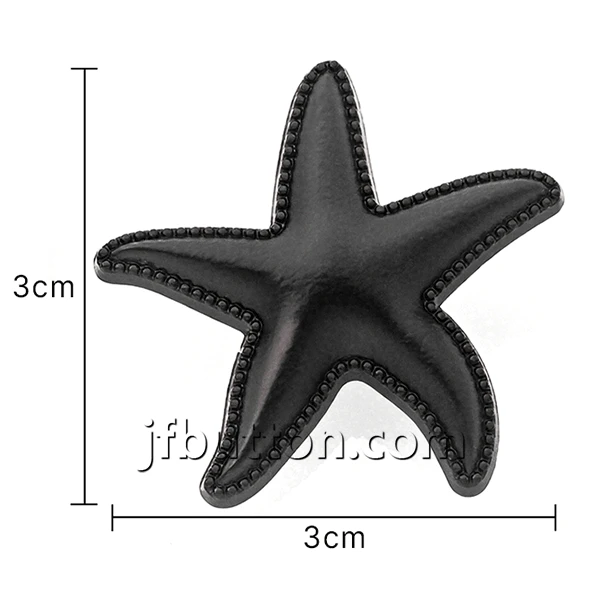 Black Star Shape Buttons With Shank suppliers