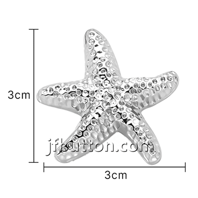 Decoratieve metalen zeester schachtknoppen