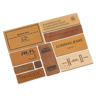 Lederen tags voor jeans