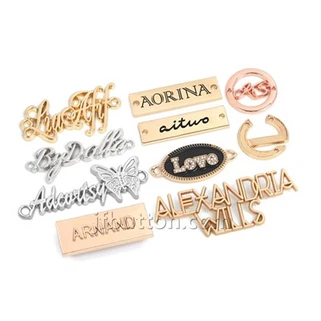 Metalen logo voor kleding
