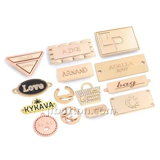 Metalen logoplaten voor kleding
