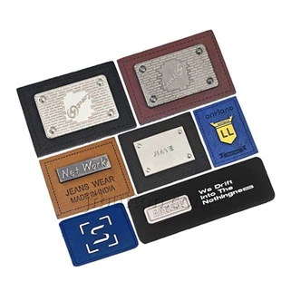 Gepersonaliseerde lederen labels voor haakartikelen