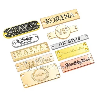 Gepersonaliseerde metalen kledinglabels