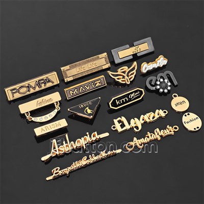Reliëf metalen tags voor handtas