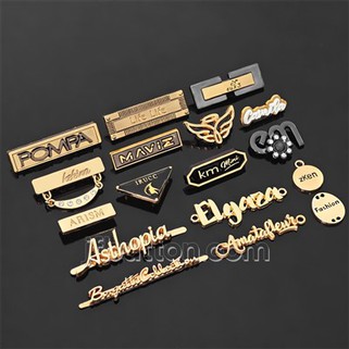 Reliëf metalen tags voor handtas