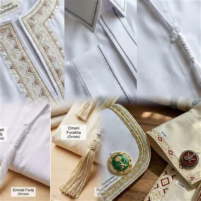 Accessoires en trimmen van de Thobe