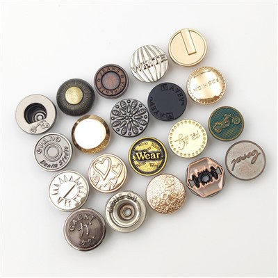 Brass -knop voor jeans