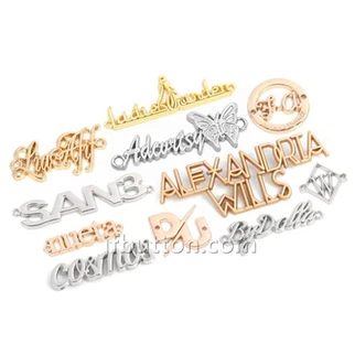 Handgemaakte metalen taslabels